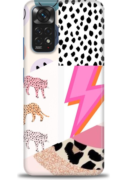 Xiaomi Redmi Note 12 Pro 4g Kılıf Hd Baskılı Kılıf - Kaplan Benek Şimşek