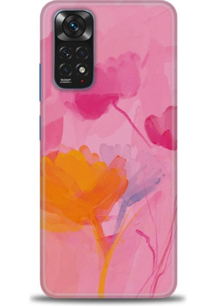 Xiaomi Redmi Note 12 4g Kılıf Hd Baskılı Kılıf - Turuncu Pembe