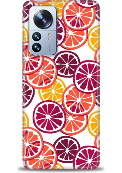 Xiaomi Poco X5 Pro Kılıf Hd Baskılı Kılıf - Bordo Limon Dilimleri