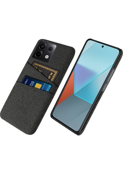 Xiaomi Redmi Note 13 Pro 5g Ince Kılıf Çift Kart Sahibi Sabit Pc+Bez Telefon Kılıfı (Yurt Dışından)