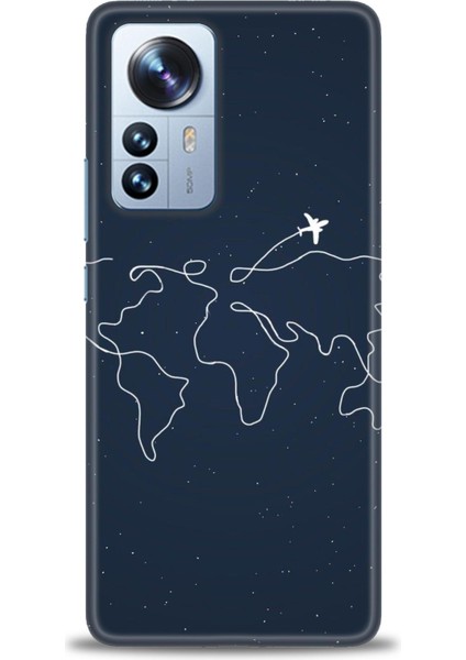 Xiaomi Mi 13 Lite Kılıf Hd Baskılı Kılıf - Uçak ve Dünya