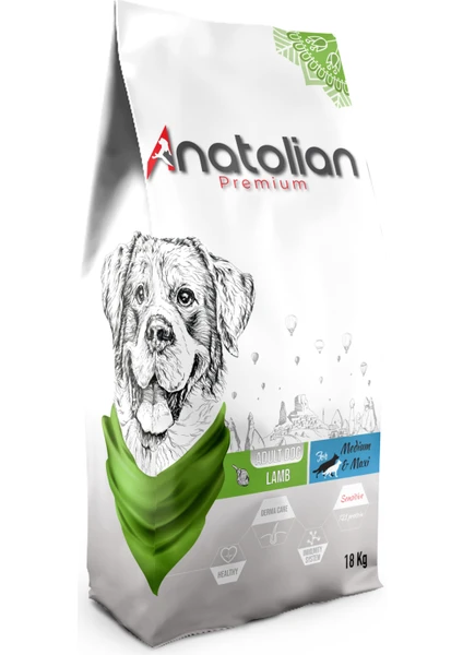 Anatolian Premium Lamb Kuzulu Medium Maxi Yetişkin Köpek Maması 18 Kg