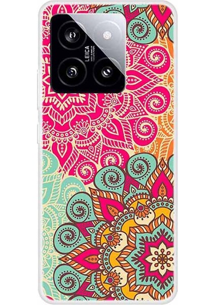 Xiaomi 14 Desen Baskısı Slim Anti-Driop Tpu Telefon Koruyucu Kapak (Yurt Dışından)