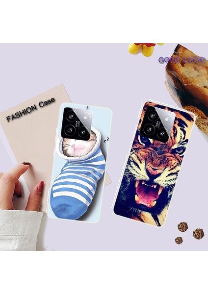 Xiaomi 14 Desen Baskısı Slim Anti-Driop Tpu Telefon Koruyucu Kapak (Yurt Dışından) modelleri