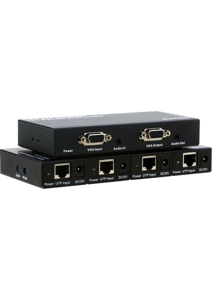 VGA Utp Extender 300MT With Audio - 4 Port