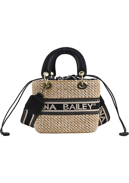 Moda Dokuma El Çantası, Geniş Omuz Hasır Çanta, Tek Omuz Günlük Çanta, Çevre Dostu Bayan Çanta (Yurt Dışından)