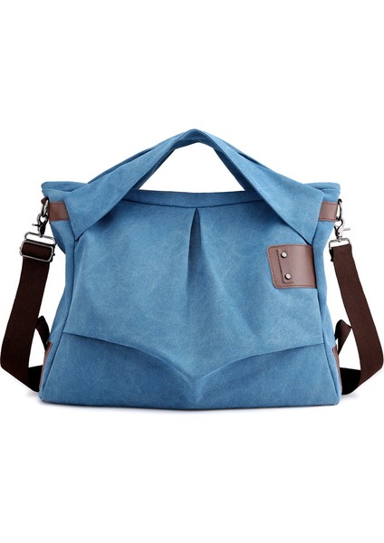 Moda Kanvas Çanta, Pileli Bayan Çanta, Büyük Kapasiteli Çanta, Rahat Omuz Çantası, Günlük Messenger Çanta (Yurt Dışından)