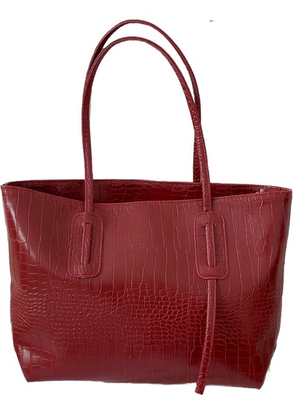 Basit ve Büyük Kapasiteli Bayan Çanta, Şık Timsah Desen Pu Çanta, Vahşi Omuz Çantası, Taşınabilir Toto Çanta (Yurt Dışından)