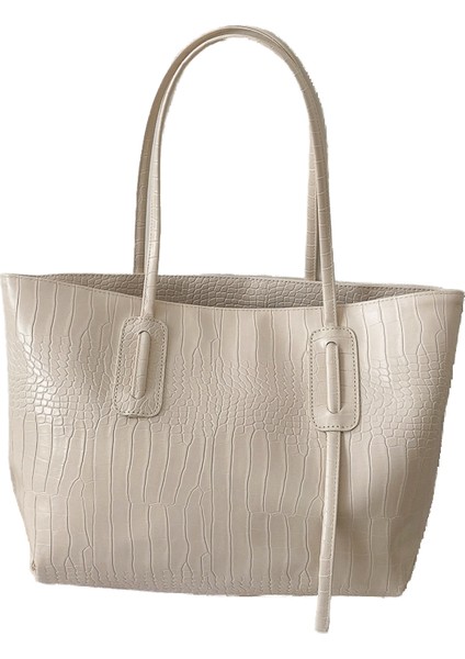 Basit ve Büyük Kapasiteli Bayan Çanta, Şık Timsah Desen Pu Çanta, Vahşi Omuz Çantası, Taşınabilir Toto Çanta (Yurt Dışından)