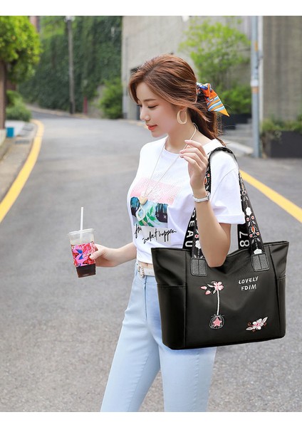 Oxford Kumaş Omuz Çantası, Büyük Kapasiteli Moda Bayan Çantası, El Çantası, Su Geçirmez Rahat Tote Çanta (Yurt Dışından) fırsatları