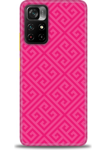 Xiaomi Redmi Note 11 Pro Plus Kılıf Hd Baskılı Kılıf - Pembe Mozaik