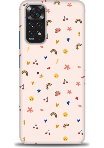 Xiaomi Redmi Note 12 4g Kılıf Hd Baskılı Kılıf - Kiraz ve Gökkuşağı