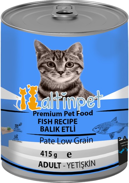 Balık Etli Yaş Yetişkin Kedi Maması 415Gr x 6 Adet