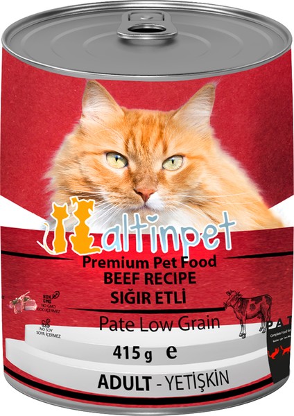 Sığır Etli Yaş Kedi Maması 415Gr x 6 Adet