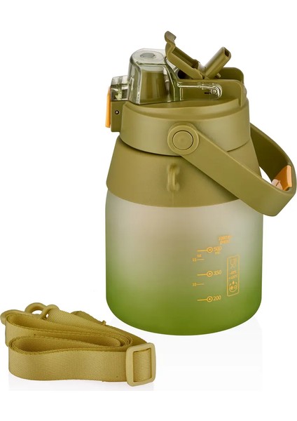 1000ML Tek Kapak Pipetli/pipetsiz Kullanım Taşıma Askılı Motivasyon Su Matarası fiyatları