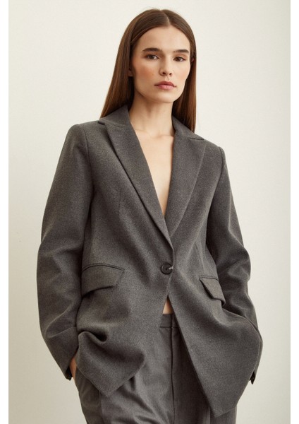 Slim Fit Blazer Ceket Gri modelleri