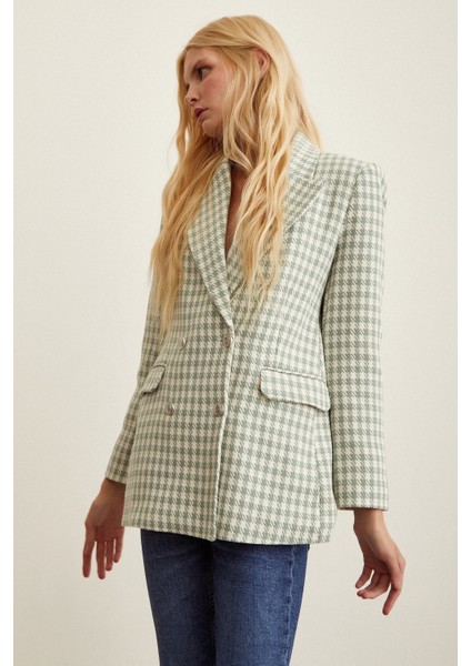 Kazayağa Blazer Ceket Mint modelleri