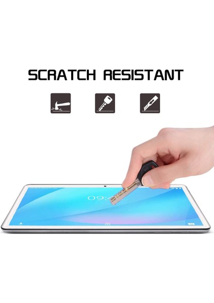 MTK Moveteck Samsung Galaxy Tab A7 Lite 8.7 Inç T220 T225 Uyumlu Ekran Koruyucu Şeffaf Cam Nano Esnek Kırılmaz Ekran Camı Tam Kaplama Tablet Ekran Koruyucu Cam