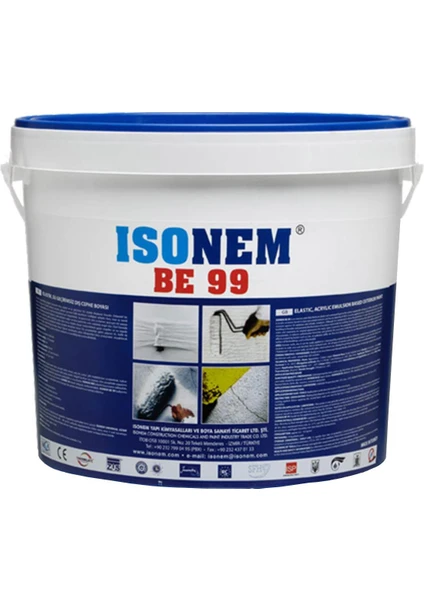 Isonem Be 99 Elastik Su Geçirmez Dış Cephe Boyası 10 kg Beyaz