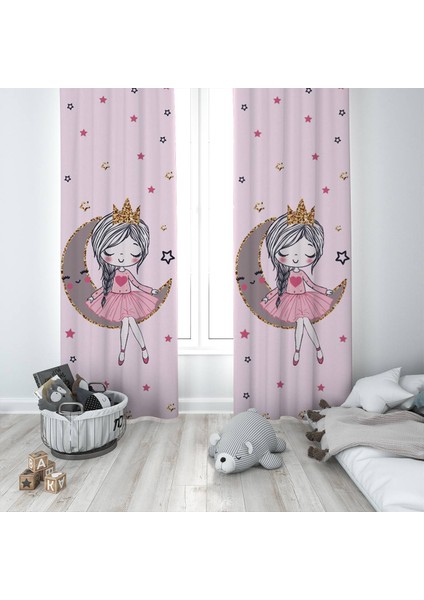 135X270CM Çocuk Odası Dijital Baskılı Fon Perde