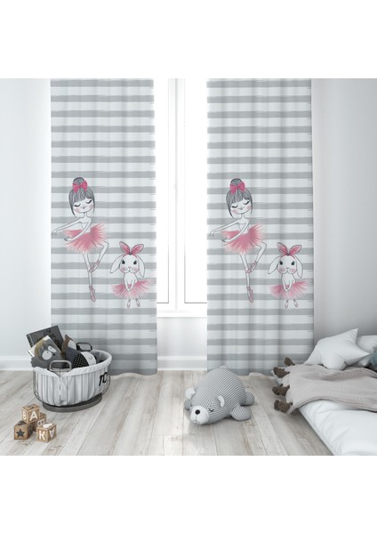135X270CM Çocuk Odası Dijital Baskılı Fon Perde
