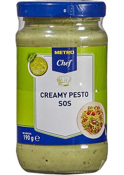 Creamy Pesto Sos 190 gr Şef Mutfak Yemek Lezzet Baharat Tat