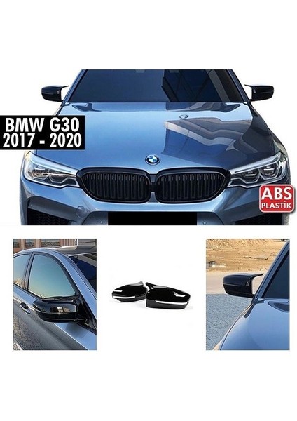 Bmw 5 Serisi G30 Yarasa Ayna Kapağı, Piano Black Abs Plastik
