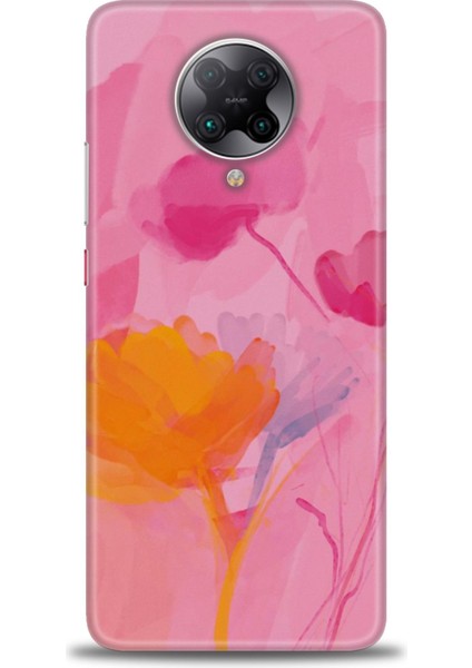 Xiaomi Poco F2 Pro Kılıf Hd Baskılı Kılıf - Turuncu Pembe