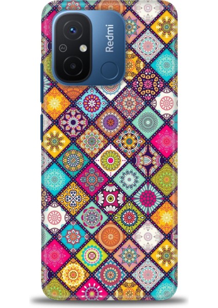 Xiaomi Redmi 12C Kılıf Hd Baskılı Kılıf - Renkli Mozaik
