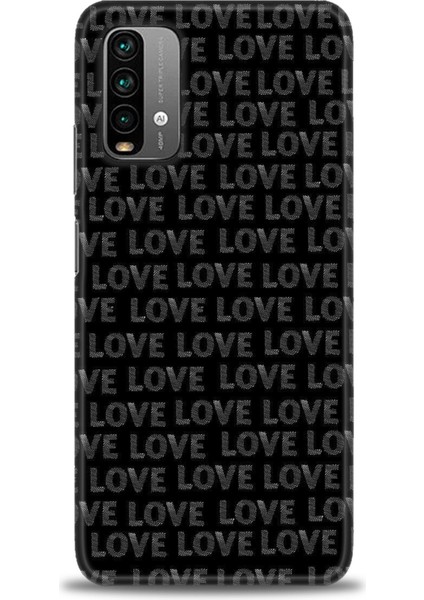 Xiaomi Redmi 9t Kılıf Hd Baskılı Kılıf - Black Love