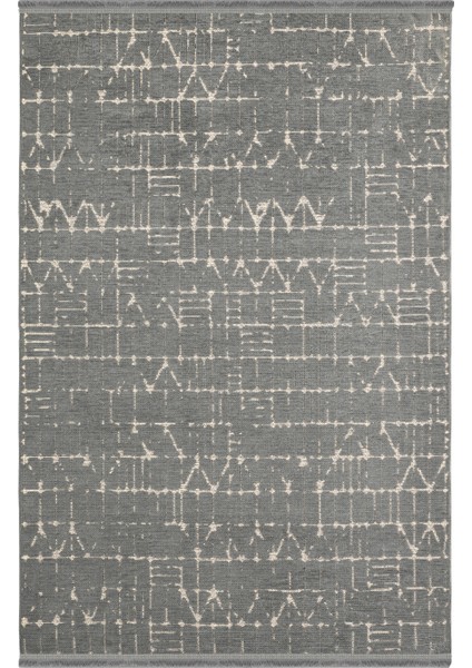 Garden 8206 Antrasit Yıkanabilir Kesme Yolluk Koridor Halısı Kaymaz Çocuk Odası Halı Kilim