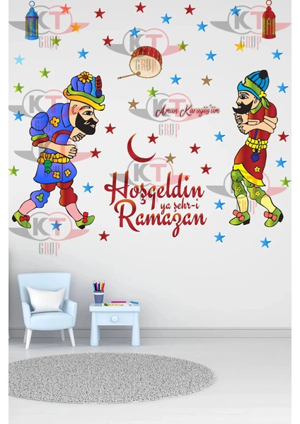 Hoş Geldin Ya Şehr-I Ramazan Ramazan Ayı Özel Hazivat Karagöz Sticker Seti