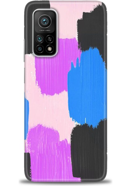 Xiaomi Mi 10T Kılıf Hd Baskılı Kılıf - Mor Siyah