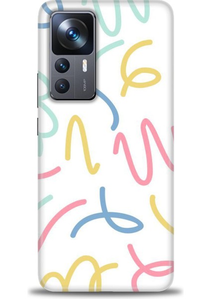 Xiaomi Mi 12T Pro Kılıf Hd Baskılı Kılıf - Renkli Çizgiler