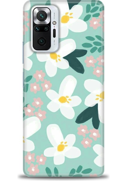 Xiaomi Redmi Note 10 Pro Kılıf Hd Baskılı Kılıf - Pembe Beyaz Papatyalar