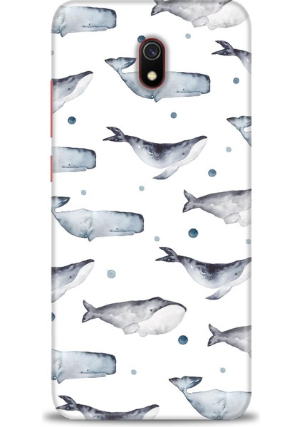 Xiaomi Redmi 8A Kılıf Hd Baskılı Kılıf - Balinalar