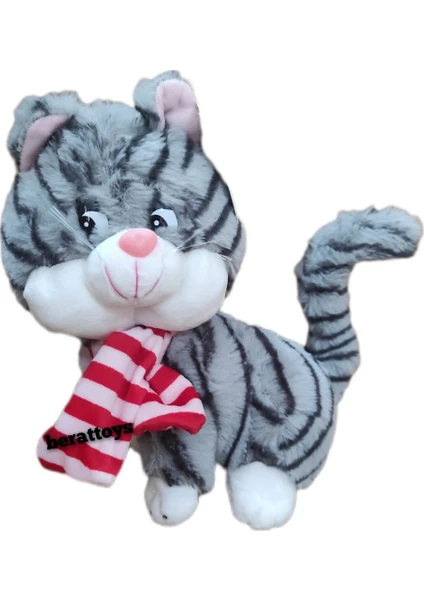 Berat Toys Berattoys 30 cm Sesli Peluş Kedi Miyavlayan Pelüş Kedi