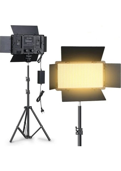 LED Işık 600 Ledli Dslr Fotoğraf Makinesi Video Kamera Youtuber Ürün Çekim Işığı 600 Led Işık + 2m Işık Ayağı