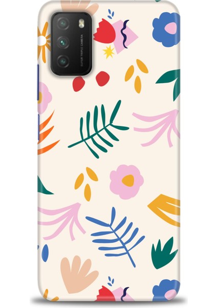 Xiaomi Poco M3 Kılıf Hd Baskılı Kılıf - Renkli Dallar