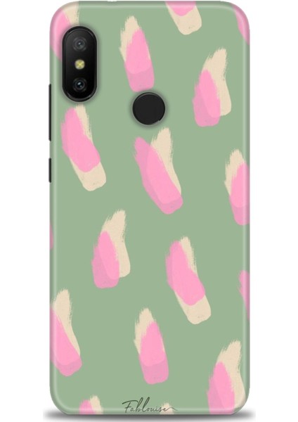 Xiaomi Mi A2 Lite Kılıf Hd Baskılı Kılıf - Pembe Krem