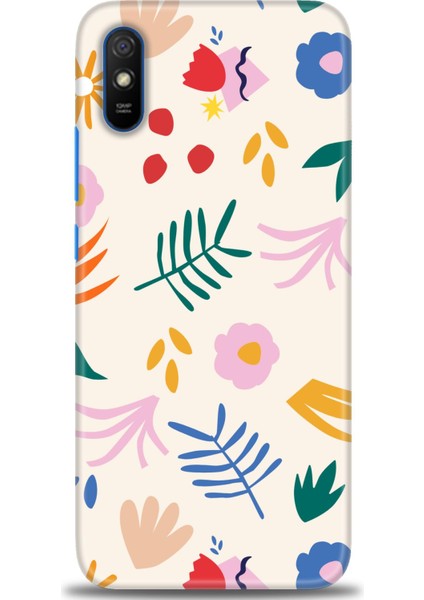 Xiaomi Redmi 9A Kılıf Hd Baskılı Kılıf - Renkli Dallar