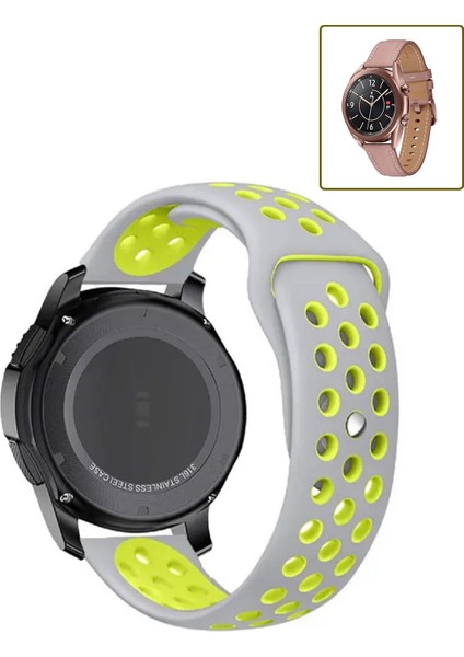 Samsung Galaxy Watch 3 41MM Akıllı Saat Uyumlu Kordon Yumuşak Dokulu Delikli Desenli Silikon Kayış