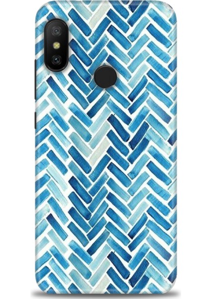 Xiaomi Mi A2 Lite Kılıf Hd Baskılı Kılıf - Mavi Çizgiler