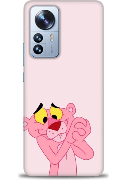Xiaomi Mi 12 Kılıf Hd Baskılı Kılıf - Pembe Panter