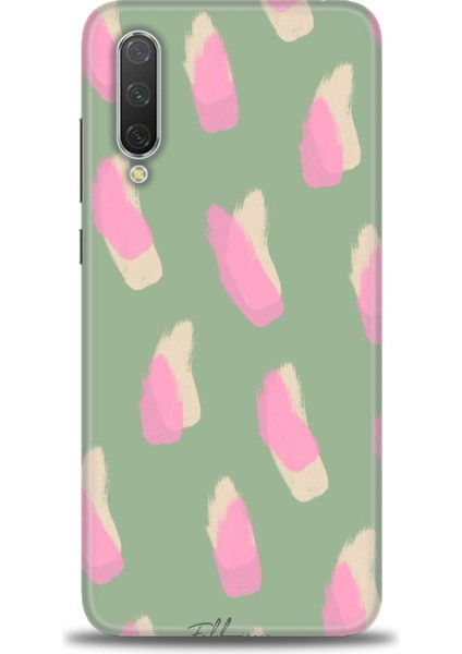 Xiaomi Mi 9 Lite Kılıf Hd Baskılı Kılıf - Pembe Krem