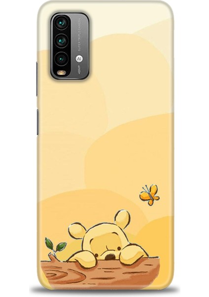 Xiaomi Redmi 9t Kılıf Hd Baskılı Kılıf - Winnie ve Kelebek