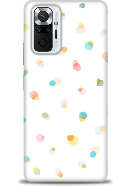 Xiaomi Redmi Note 10 Pro Kılıf Hd Baskılı Kılıf - Rengarenk Puantiye