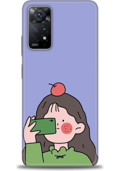 Xiaomi Redmi Note 11 Pro Kılıf Hd Baskılı Kılıf - Yeşil Kız