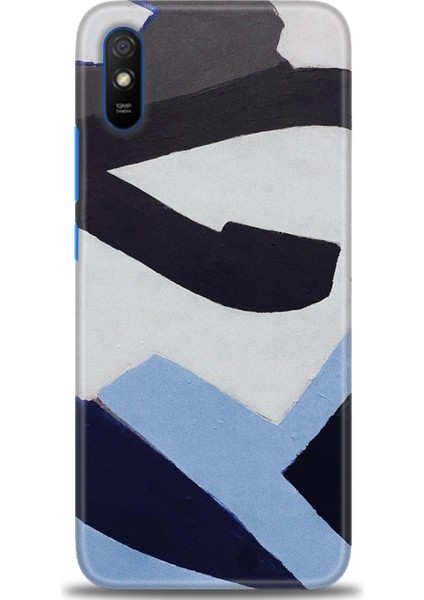 Xiaomi Redmi 9A Kılıf Hd Baskılı Kılıf - Gri Mavi