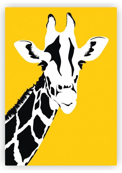 Zürafa Ahşap Poster 20X29 cm